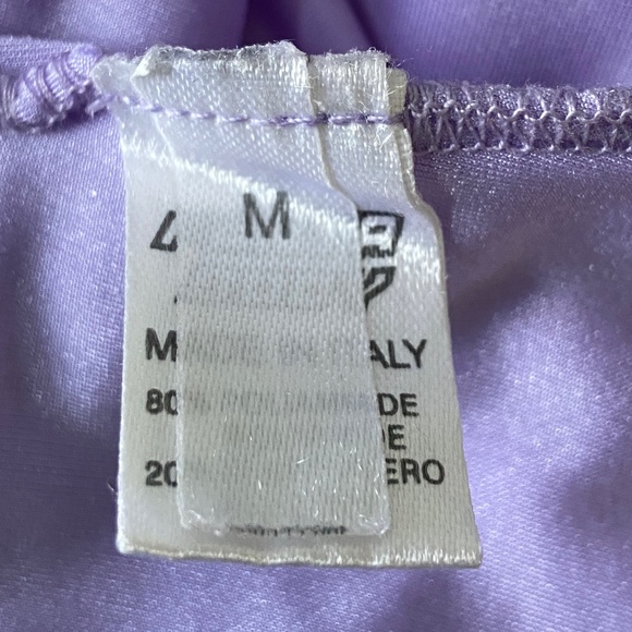 FANTABODY Asymmetrical Velvet Lilac Dress sz Medium - Picture 9 of 11